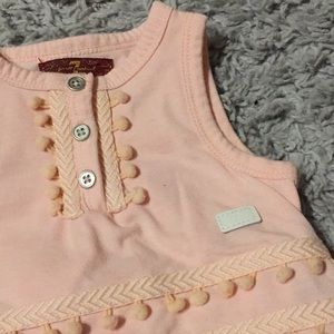 7 for all mankind 3/6 months girls pastel pink one piece 💕